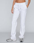 Del Ray Classic Velour Pant Pocket - White