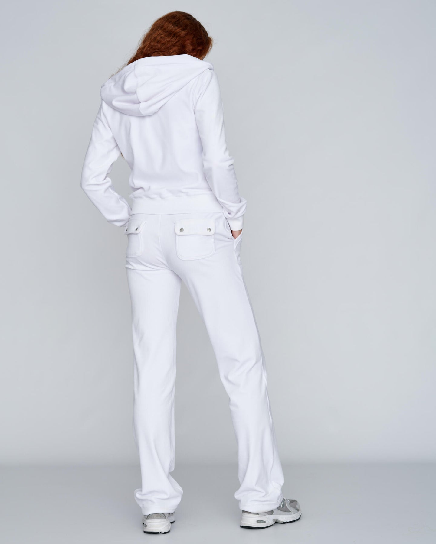Robertson Classic Velour Zip Hoodie - White