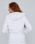 Robertson Classic Velour Zip Hoodie - White