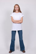 Alva Plain Tee - White - Moss Copenhagen - T-skjorter & Topper - VILLOID.no