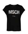 Alva MSCH STD Tee - Black/White - Moss Copenhagen - T-skjorter & Topper - VILLOID.no