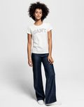 Arch Logo Capsleeve T-Shirt - Eggshell - GANT - T-skjorter & Topper - VILLOID.no