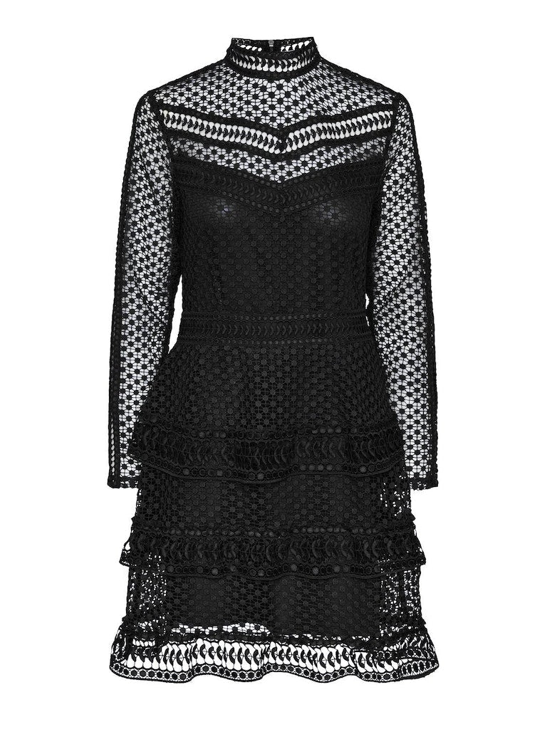 Yasalberta LS New Lace Dress - Black