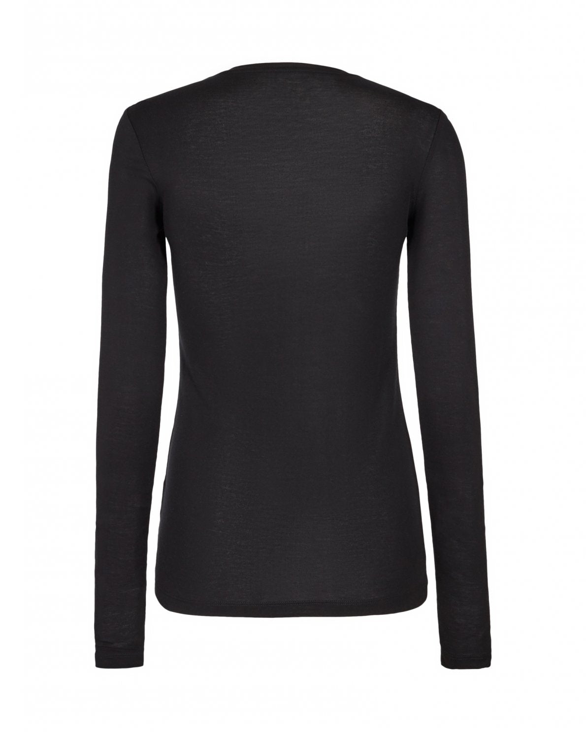 Mona Lyocell O LS Top - Black - Moss Copenhagen - Gensere - VILLOID.no