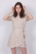 Serena Linen Dress - Beige - Ella & il - Kjoler - VILLOID.no