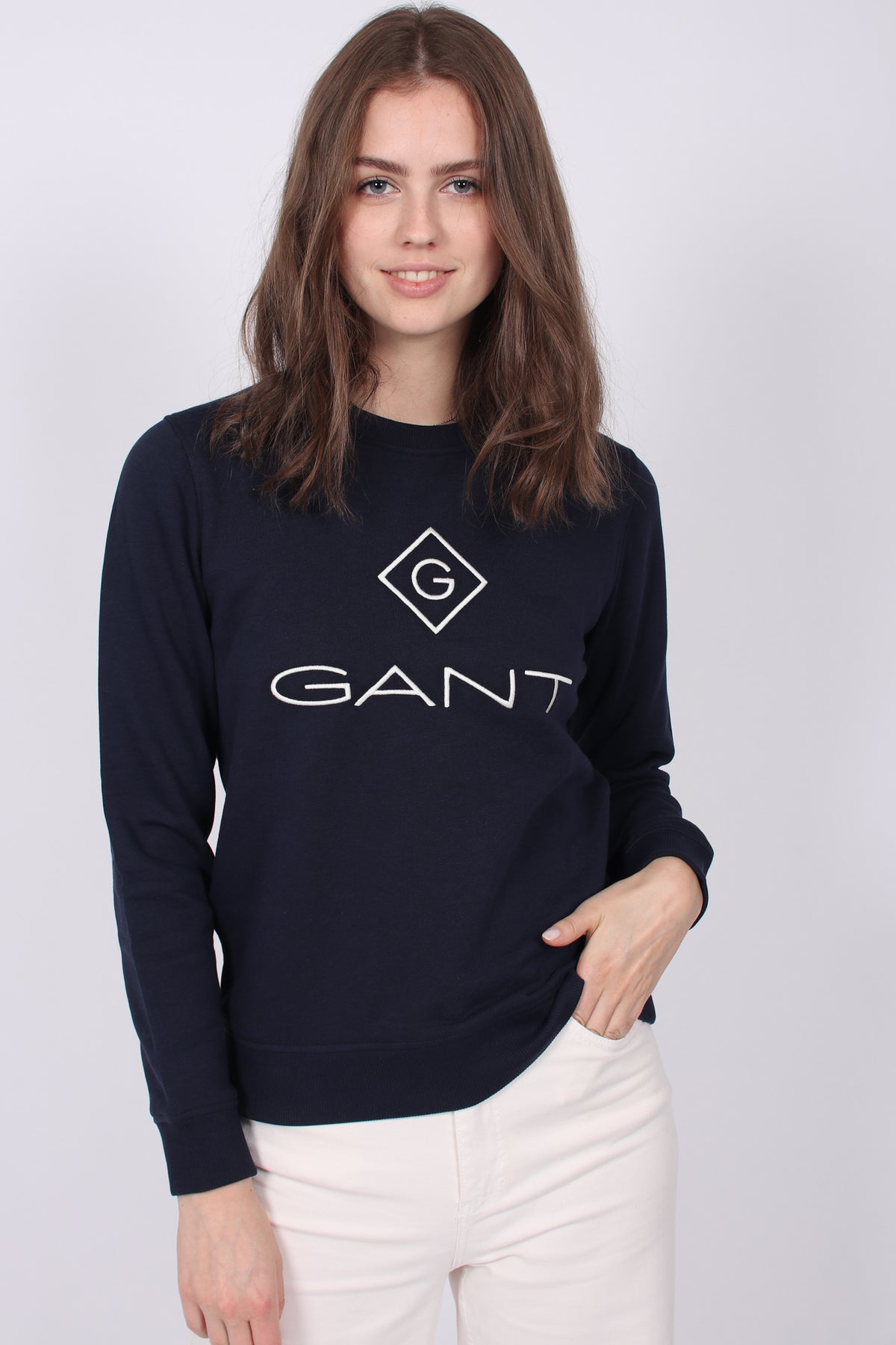 Gant Lock Up C-neck Sweat - Evening Blue - GANT - Gensere - VILLOID.no