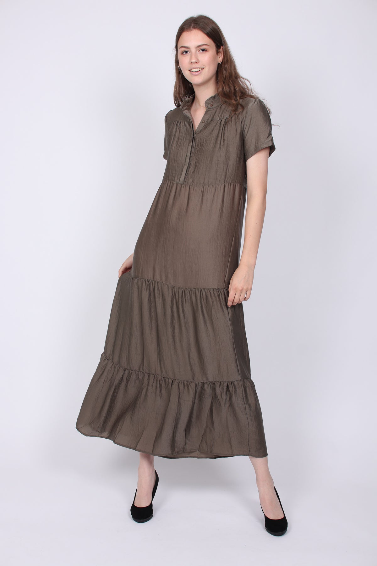 Zoey Dress - Dusty Army - Neo Noir - Kjoler - VILLOID.no