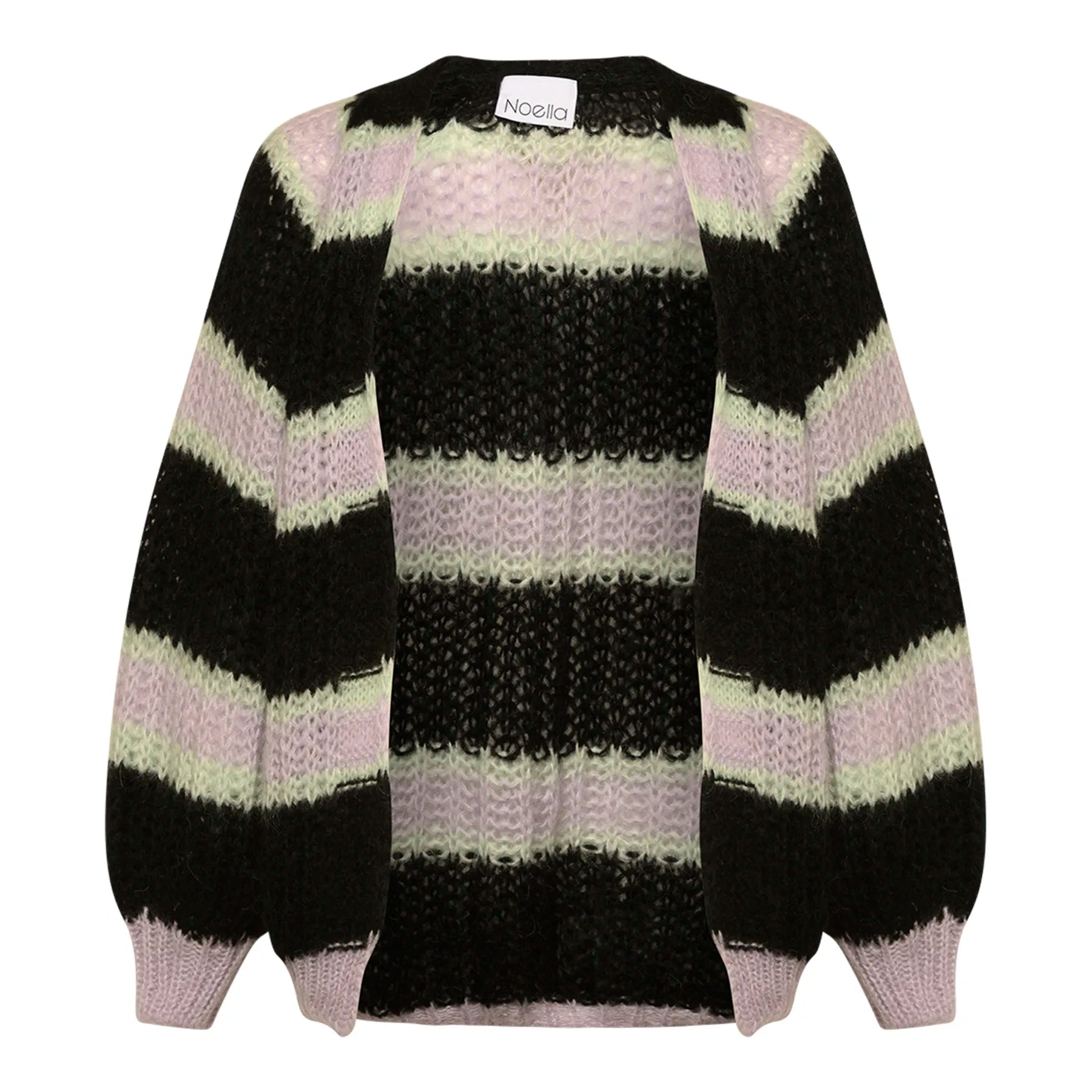 Vera Knit Cardigan - Black/Lavender/Cream