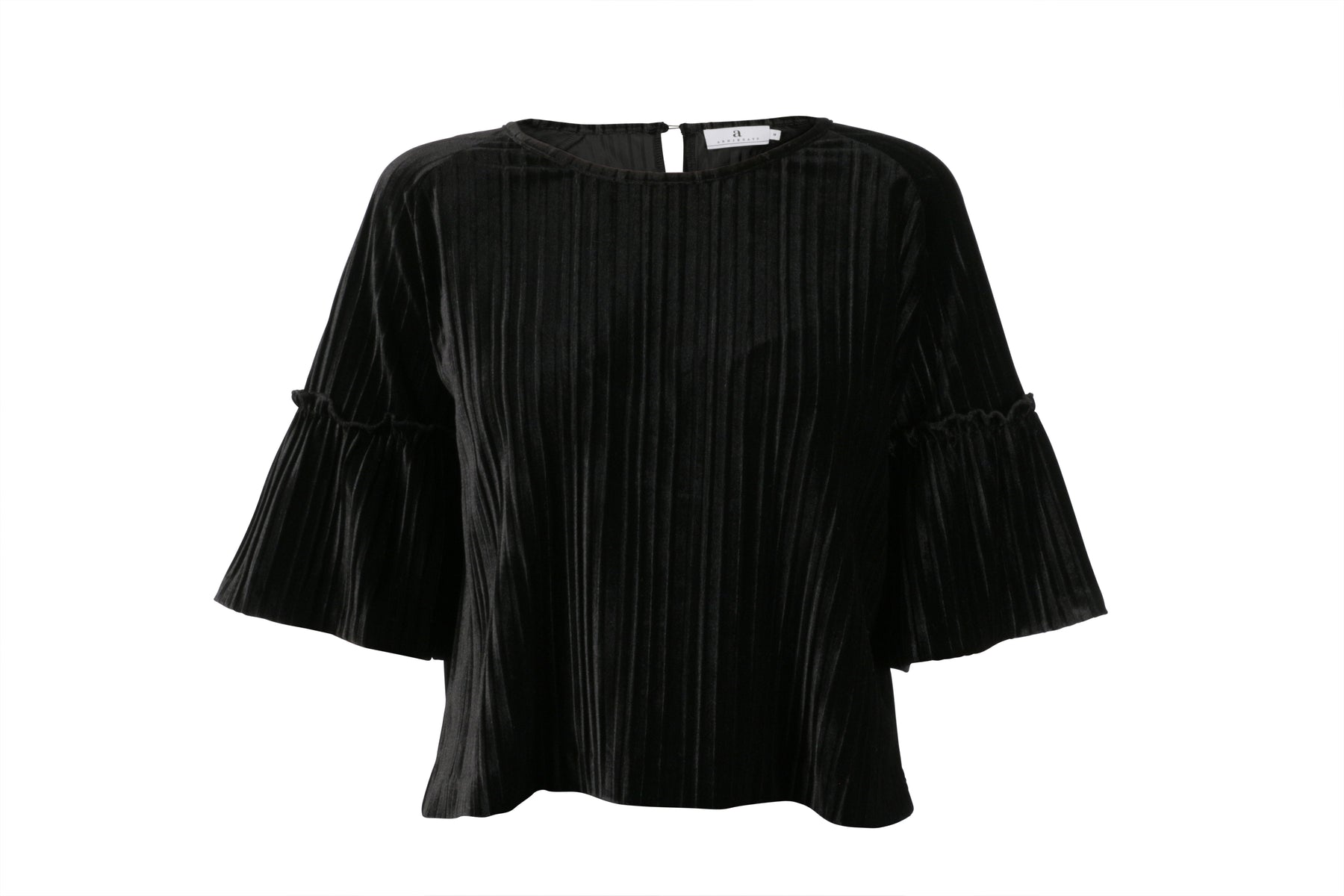 Sort Arniesays: Halcyon Velvet Pleat Topp - ArnieSays - Bluser & Skjorter - VILLOID.no