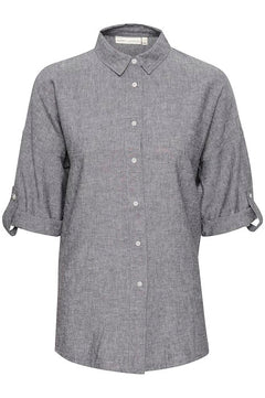 KikoIW Shirt - Marine Blue Melange