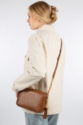 Jet Set Medium Pebbled Leather Crossbody Bag - Luggage