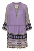 SophiaePW Dress - Purple Border Print