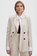 PaulaGZ Linen Blazer - Ancient Scroll