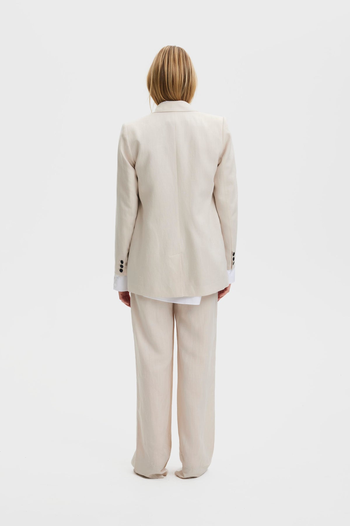PaulaGZ Linen Blazer - Ancient Scroll
