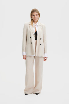 PaulaGZ Linen Mw Wide Pants - Ancient Scroll