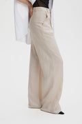 PaulaGZ Linen Mw Wide Pants - Ancient Scroll