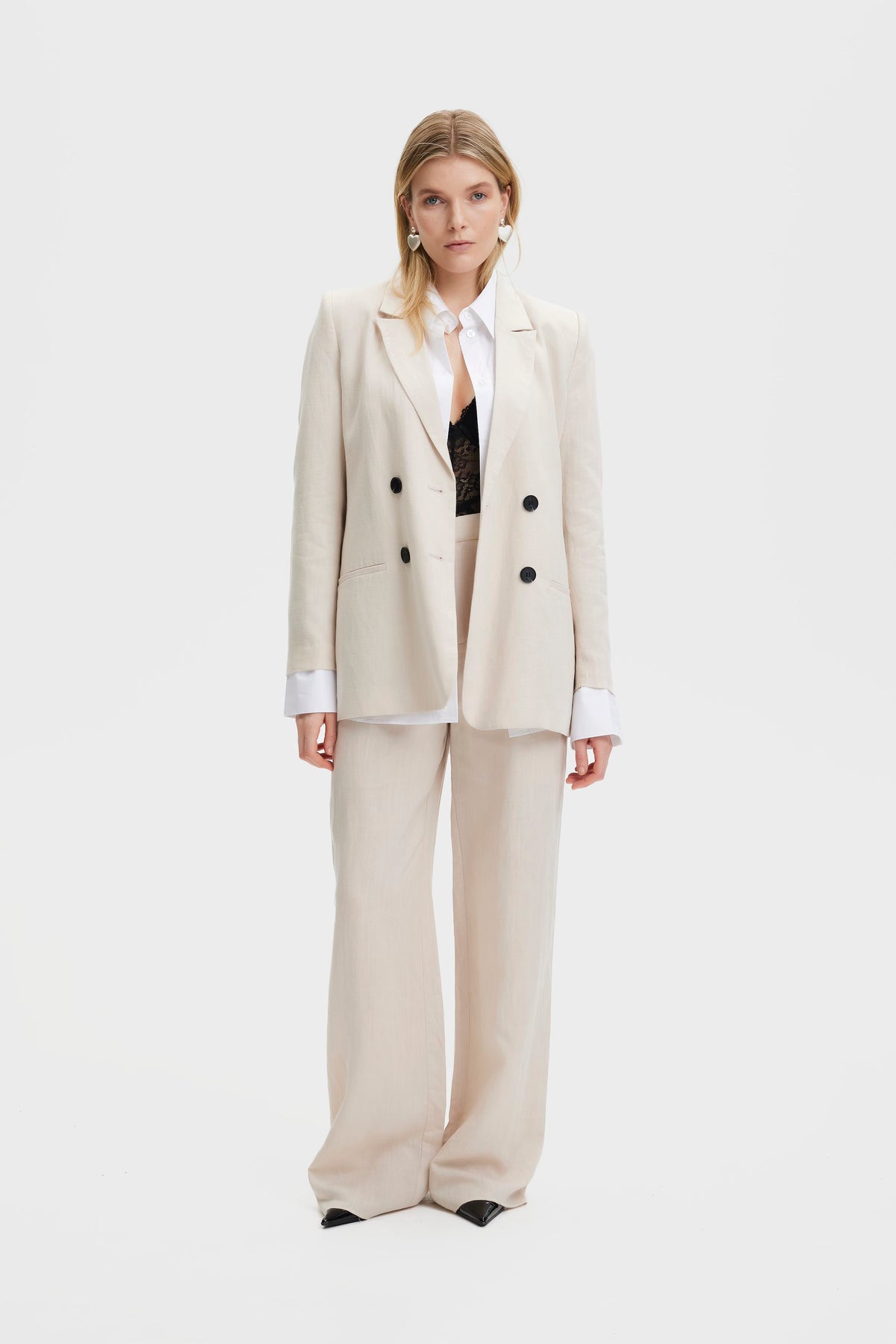 PaulaGZ Linen Mw Wide Pants - Ancient Scroll