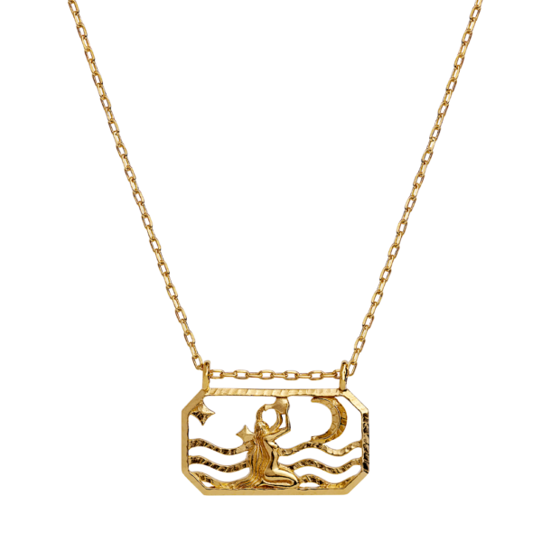 Zodiac Aquarius Halsband - Guld