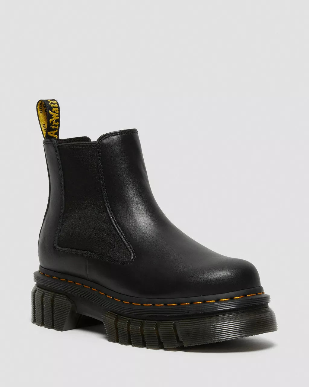Audrick Nappa Leather Platform Chelsea Boots - Black Nappa