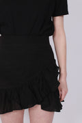 Julli Linen Skirt - Black - Ella & il - Skjørt - VILLOID.no