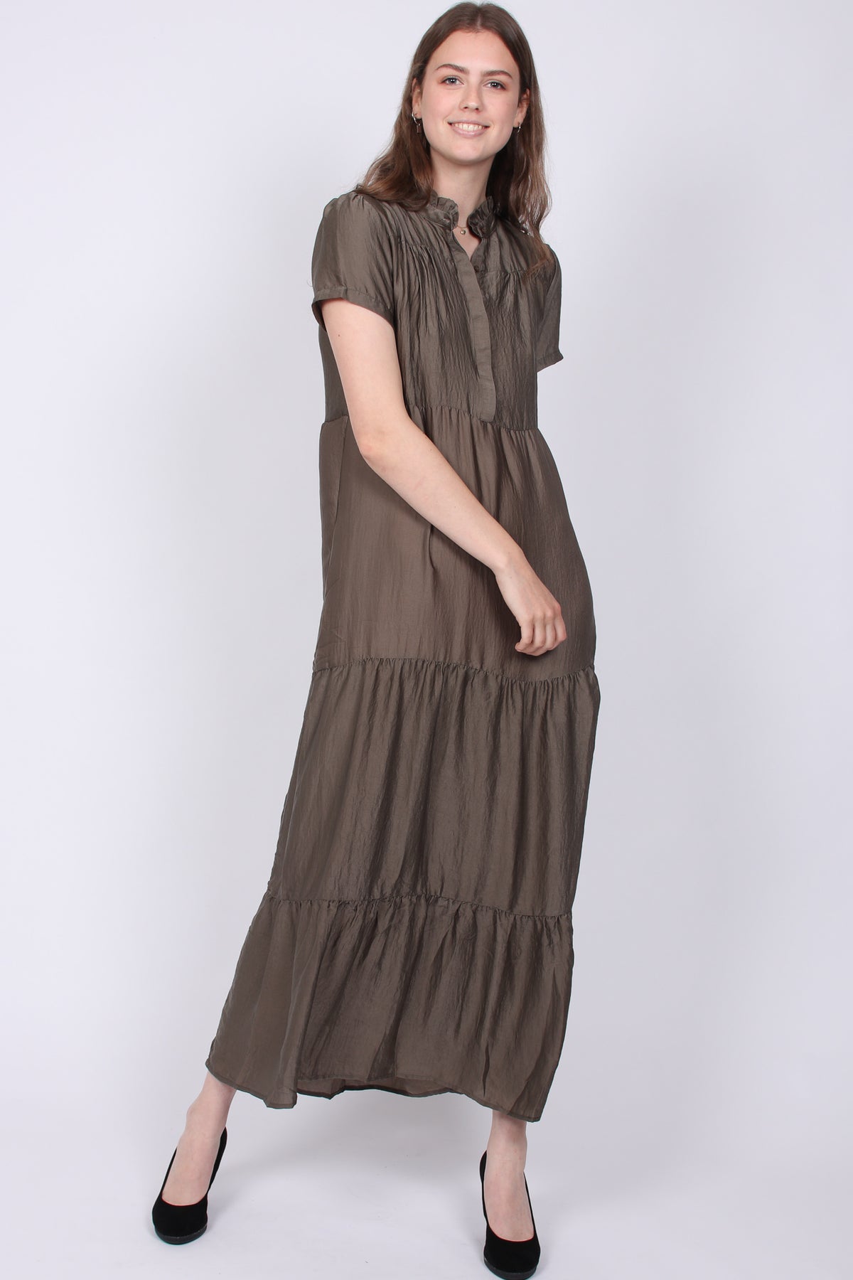Zoey Dress - Dusty Army - Neo Noir - Kjoler - VILLOID.no