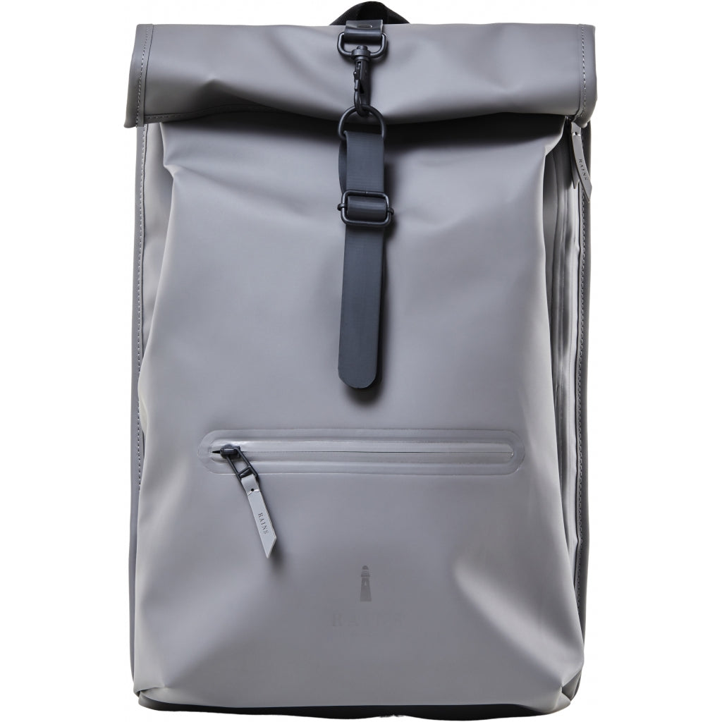 Roll Top Rucksack - Charcoal - Rains - Tilbehør - VILLOID.no