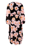 BasiraIW Wrap Dress - Pink Poetic Flower
