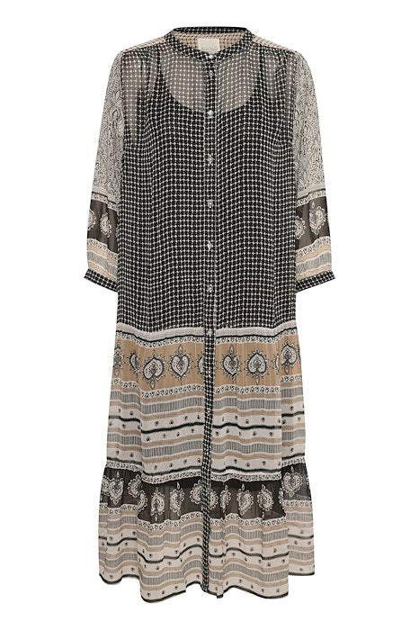 OrkidePW Dress - Black Border Print
