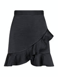 Bekka Heavy Sateen Skirt - Black