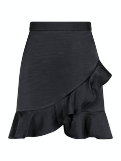 Bekka Heavy Sateen Skirt - Black