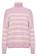 TenleyIW Turtleneck Pullover - Candyfloss Stripe