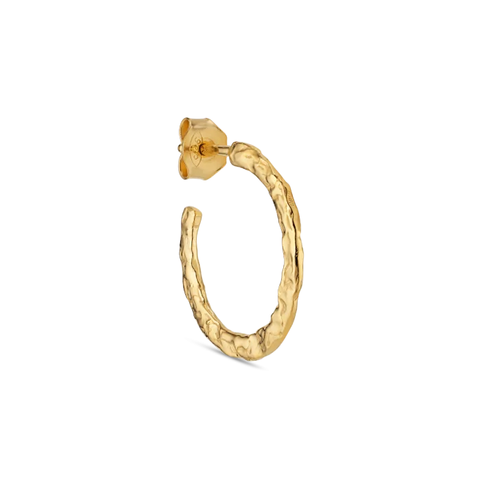Bruised Heart Creole - Gold Plated