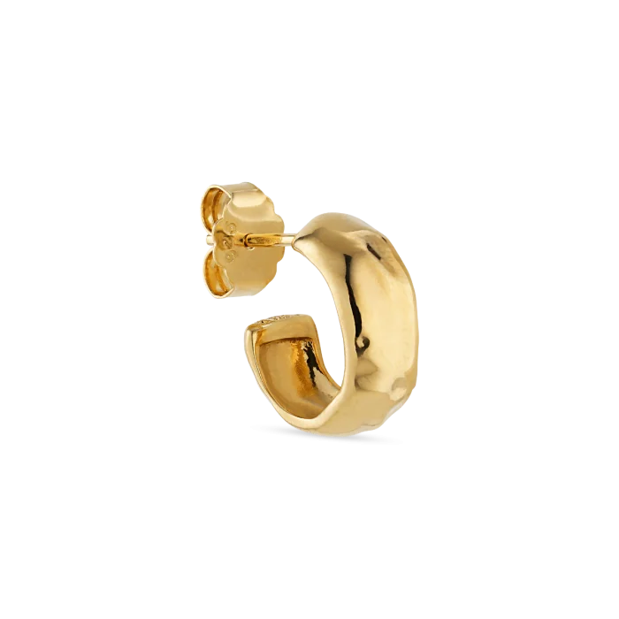 Bruised Heart Hoop - Gold Plated