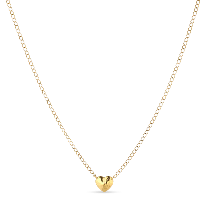 Bruised Heart Necklace - Gold Plated
