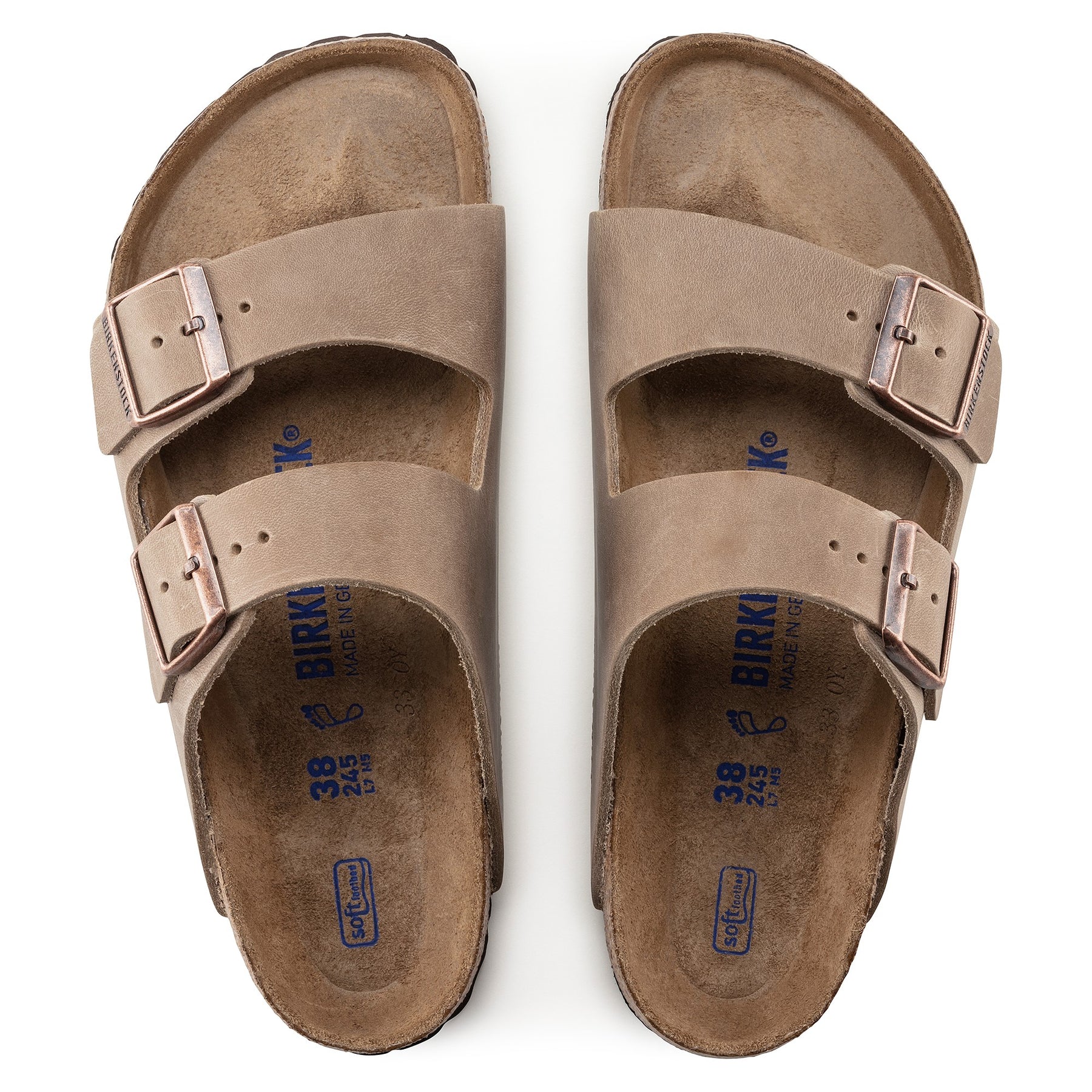 Birkenstock Arizona Soft Footbed Oiled Leather Regular - Tobacco Brown