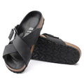 Siena Big Buckle Oiled Leather Narrow - Black