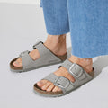 Arizona Big Buckle Nubuck Leather Narrow - Dove Gray