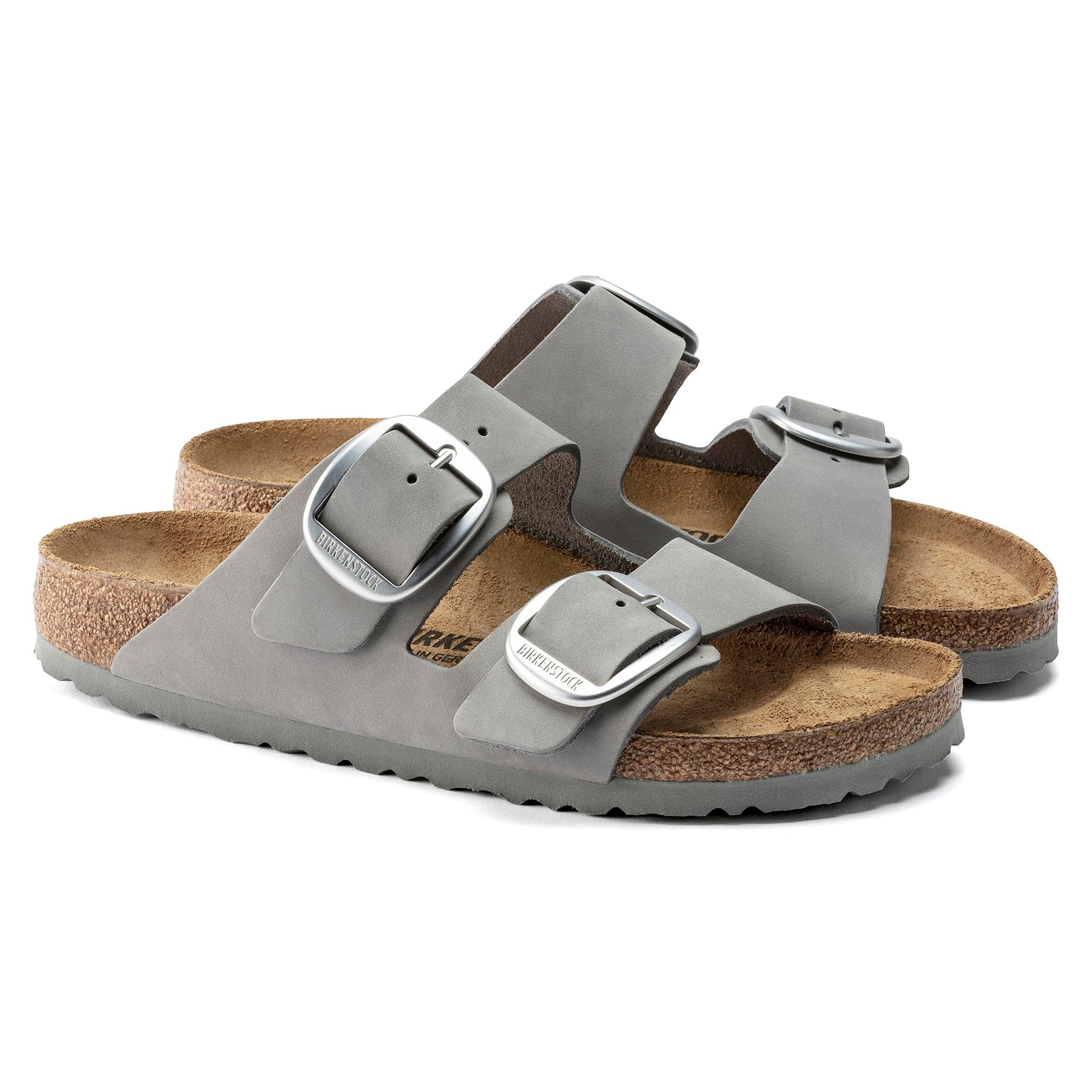 Arizona Big Buckle Nubuck Leather Narrow - Dove Gray