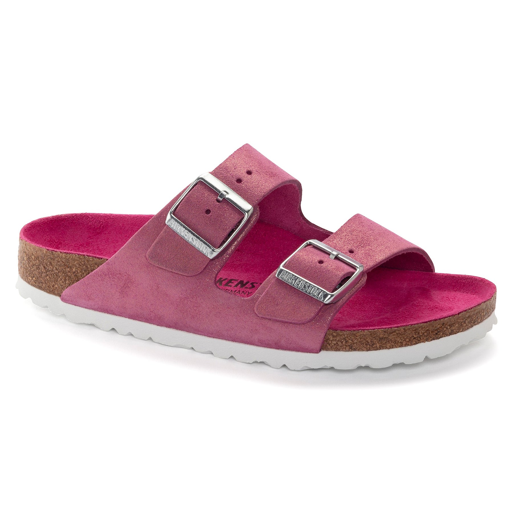 Arizona Suede Leather Narrow - Shimmering Fuchsia Tulip
