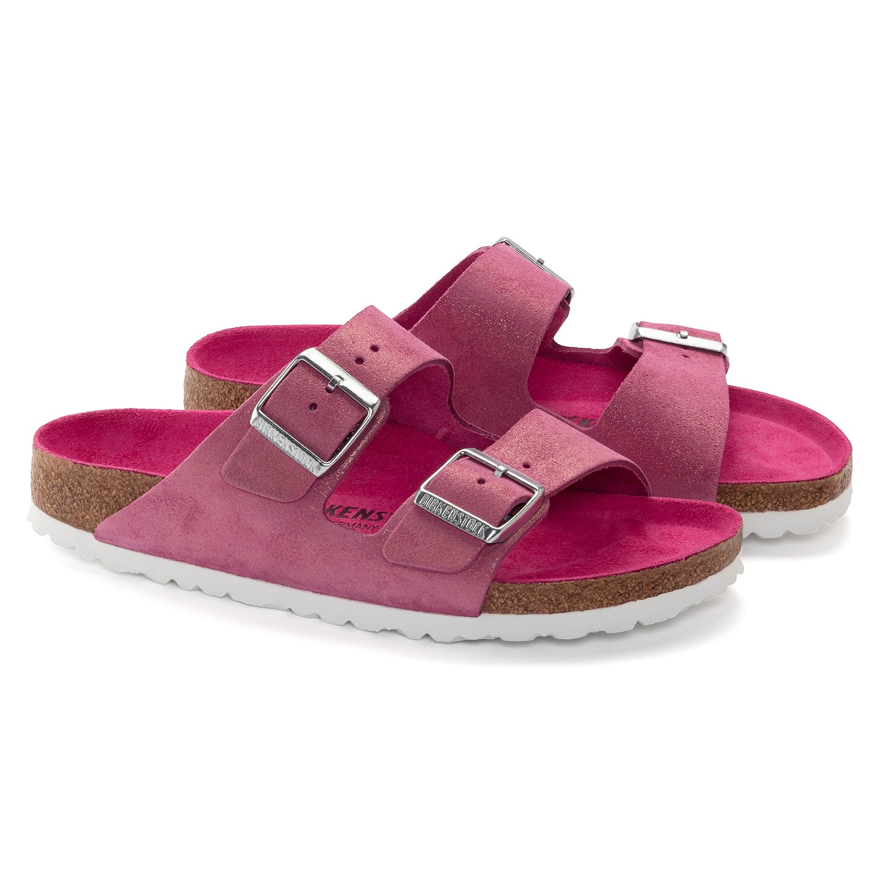 Arizona Suede Leather Narrow - Shimmering Fuchsia Tulip