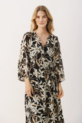PoloniaPW Dress - Svart blommönster