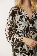 PoloniaPW Dress - Svart blommönster