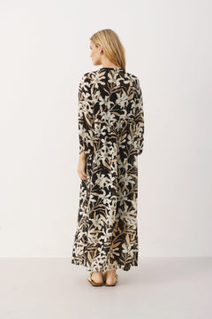 PoloniaPW Dress - Black Flower Print