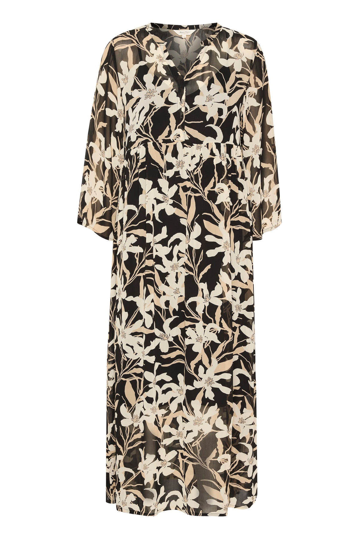 PoloniaPW Dress - Svart blommönster
