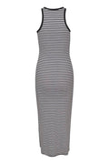 DrewGZ Striped SL Long Dress - Black/White Stripe