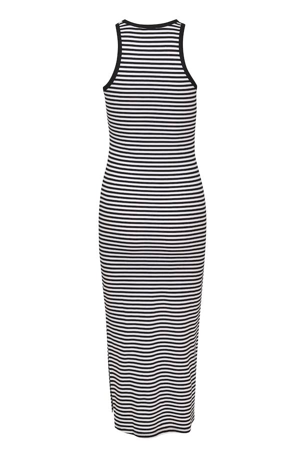 DrewGZ Striped SL Long Dress - Black/White Stripe