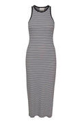 DrewGZ Striped SL Long Dress - Black/White Stripe