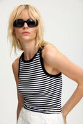 DrewGZ SL Stripe Top - Black/White Stripe
