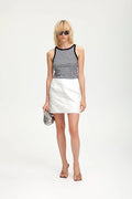 DrewGZ SL Stripe Top - Black/White Stripe