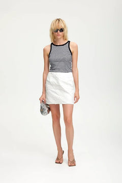 DrewGZ SL Stripe Top - Black/White Stripe